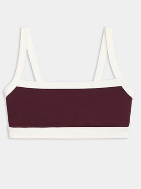 Splits59 Maroon and White Bralette